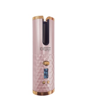 Kabelloser automatischer Lockenstab „Diamond Curl“ - rosa und goldfarben - 34W