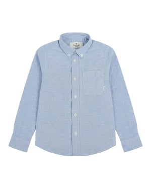 Firetrap - Hemd für Jungen, Tasche, Oxford-Stil, Langärmlig (Blau)