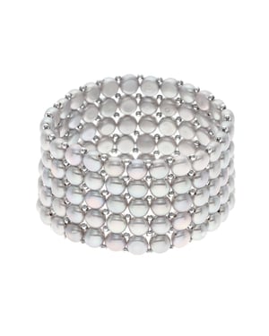 Armband 5 Reihen aus echten Süßwasserperlen - 4 mm