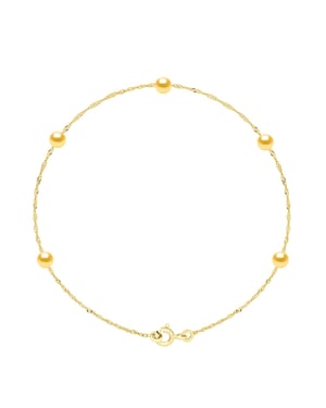 Armband – 5 echte Süßwasser-Zuchtperlen rund 4–5 mm
