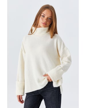 Dicker Turtleneck Lockere Passform Pullover
