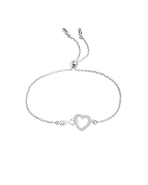 Damen Infinity Herzarmband mit Zirkonia in 925 Sterling Silber BIPU020