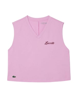 Lacoste - "Sport" Kurzes Top für Damen, leger, Ärmellos (Pink)