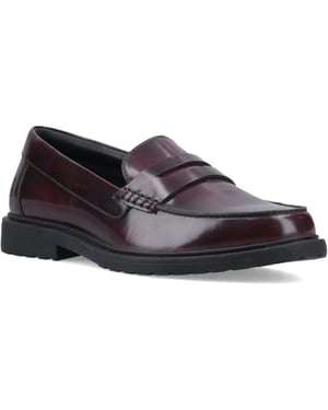 Hush Puppies Verity Slip-On Leder Damen Plüsch Loafers