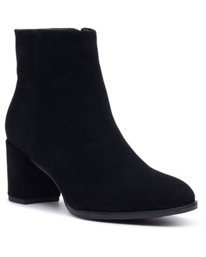 Hush Puppies Claridy Wildleder Damen Schwarze Absatz Stiefeletten