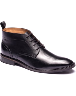 Base London Belgrave Leder Herren SCHWARZE Stiefeletten