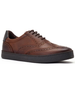 Base London Christo Leder Herren Braun Schnürschuhe