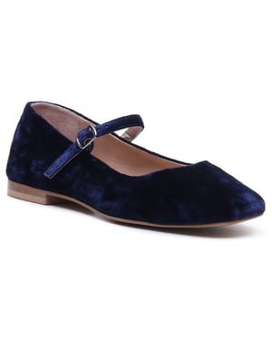 Hush Puppies Pasha Samt Damen Ballerinas Navy