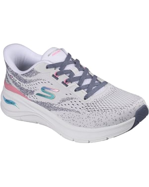 Skechers Arch Fit 3.0 Textil Damen Weißes Mesh/Multi Trim Trainer