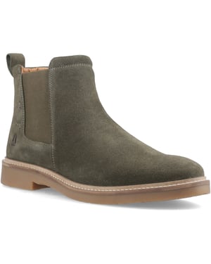 Hush Puppies Gareth Chelsea Leder Herren Khaki Stiefel
