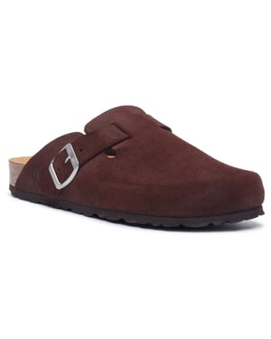 Hush Puppies Bailey Wildleder Damen Schokoladen-Pantoletten