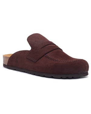 Hush Puppies Briar Geschlossene Zehe Wildleder Damen Muiltjes SCHOKOLADEN