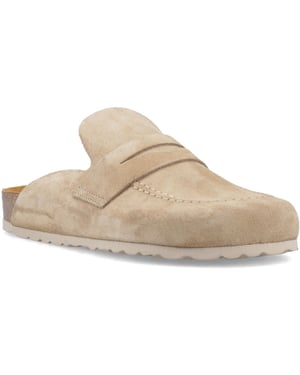 Hush Puppies Briar Geschlossene Toe Wildleder Damen Mules in Taupe