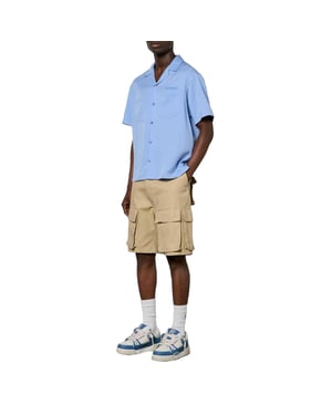 Represent - Bowlinghemd für Herren, Tasche, Lyocell (Zellulosefaser), kurzärmlig (Blau)