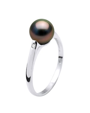 DIADEMA - Ring - Diamanten - Tahiti-Perle - Weißgold