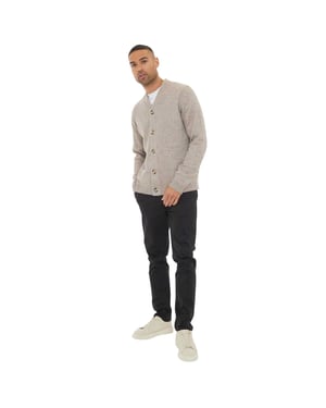 Threadbare - "Dutch" Strickjacke für Herren (Holzkohle-Mergel)