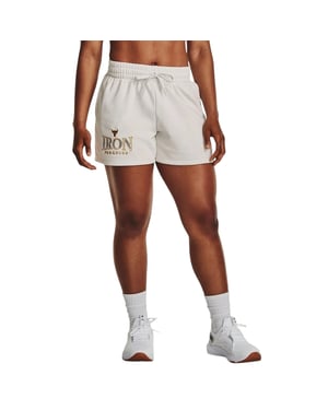 Under Armour - "Project Rock Iron Paradise" Shorts für Damen (Weiß)