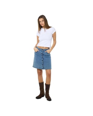 Noisy May - Minirock für Damen, A-Linie, Denim (Hellblau)
