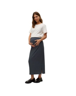 Mamalicious - Schlauchrock für Damen, Texturierter Strick, Umstandskleidung (Sturmwetter)