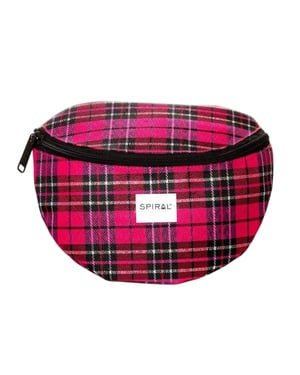 Spiral - Gürteltasche, Karo, Polyester (Pink)