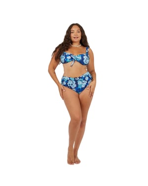 Brave Soul - Bikini Oberteil für Damen (Blau/Weiß)