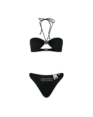 Off White - Bikini Oberteil-Set für Damen (Schwarz)
