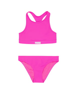 Puma - Zweiteiliger Badeanzug für Damen (Fluoreszierendes Pink)