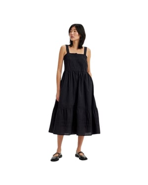 Levis - Midikleid für Damen, Eckiger Ausschnitt, Ärmellos (Kaviar)