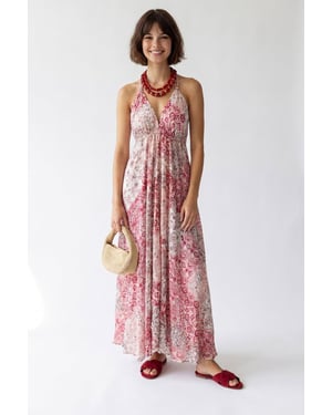 Paisley-Halter-Maxikleid