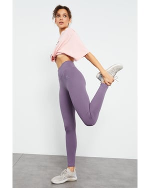 Hochtaillierte Leggings aus Baumwolle und Elasthan
