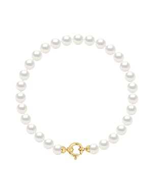 DIADEMA - Armband - Echte Süßwasserperlen - Gelbgold