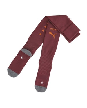 Puma - Fußballsocken für Herren, Stripes (Aubergine)