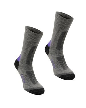 Karrimor - Socken für Damen, Wandern (2er-Pack) (Grau/Violett)