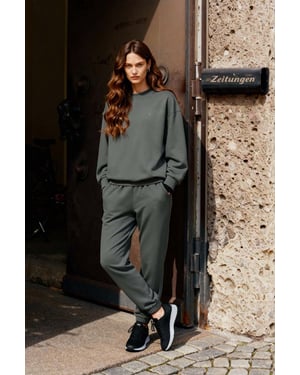 Oversized Sweatshirt und Hose Set mit Rundhalsausschnitt