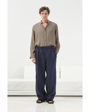 Herren Hohe Taille Weitbeinige Gewebte Hose