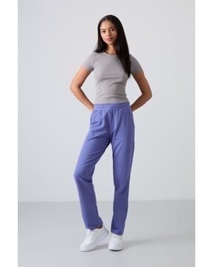 Damen Fleece-Sweatpants mit geradem Bein