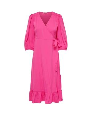 Only - "Olivia" Wickelkleid für Damen (Fuchsia Lila)