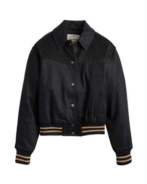 Levis - "Lennox" Varsity-Jacke (US-College-Stil) für Damen, Front Knopfleiste (Blau)
