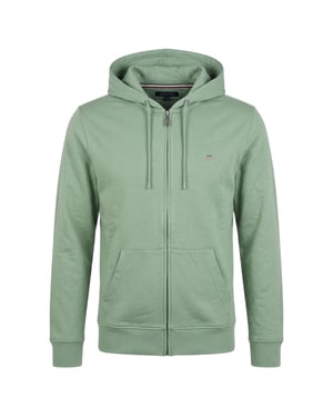 Gant - Hoodie mit durchgehendem Reißverschluss für Herren, Baumwolle (Grün)