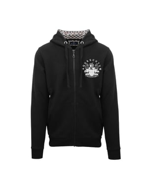 Aquascutum - Hoodie mit durchgehendem Reißverschluss für Herren, leger (Schwarz)