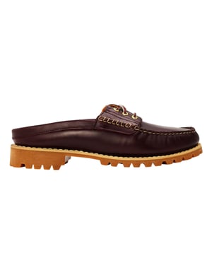 Timberland - "Vibram" Mules für Herren, Leder, Mokassin-Spitze (Burgunderrot)
