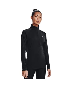 Under Armour - "Tech" Trainingsjacke für Damen, mit kurzem Reißverschluss (Schwarz)
