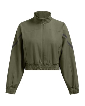Under Armour - Oberteil für Damen, Weiter Stehkragen, Langärmlig (Grün)