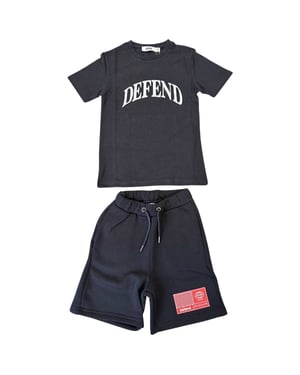 DFND London - T-Shirt und Shorts für Kinder (Schwarz)