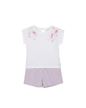 Carrement Beau - T-Shirt und Shorts für Kinder (Weiß)