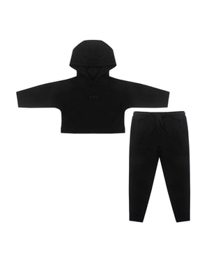 Firetrap - Hoodie und Jogginghosen-Set für Mädchen, Baumwollmischung (2er-Pack) (Schwarz)