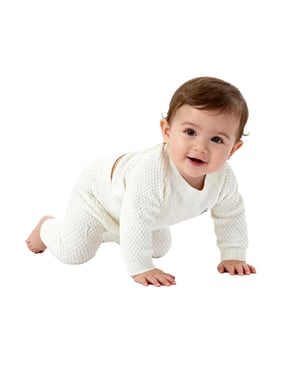 Jack Wills - Loungewear Set für Baby, Pointelle-Stoff (Naturweiß)