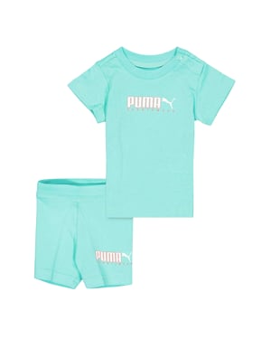 Puma - Ober- und Unterteil-Set-Set für Kinder, Baumwolle (Aquatic-Blau)