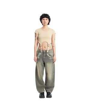 The Ragged Priest - "Crescent" Jeans für Damen (Grau)