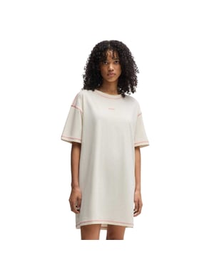 Hugo - T-Shirt-Kleid für Damen, Baumwolle (Natürlich)